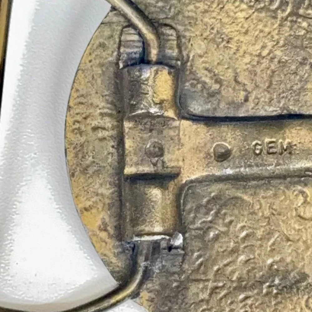 Vintage Pontiac Chief of the Sixes‎ Belt Buckle Brass Tone GEM Automotive Badge